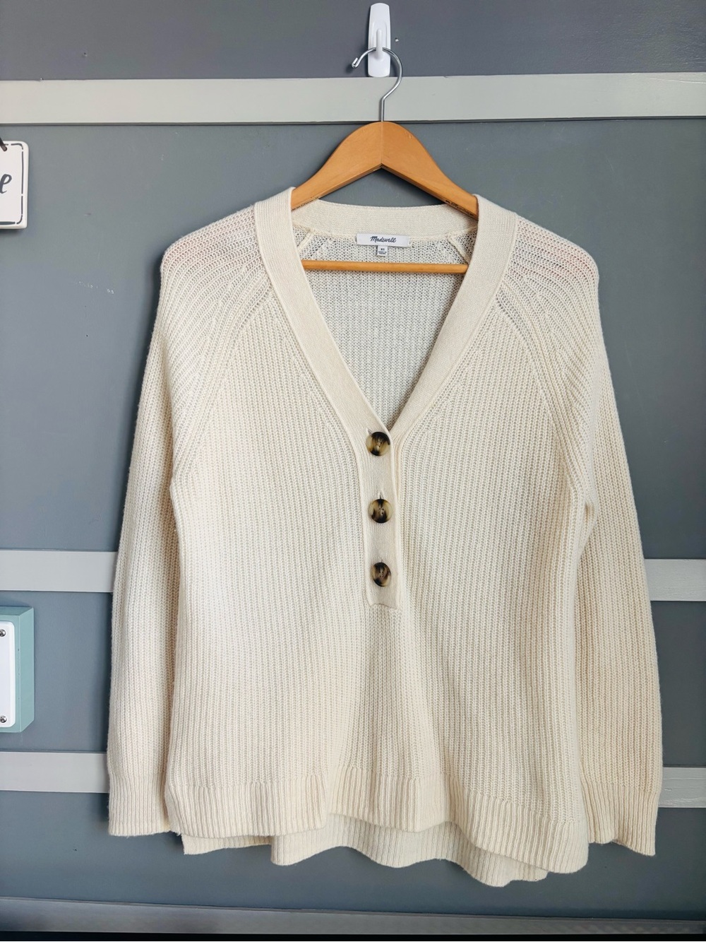Button Front Knit Sweater